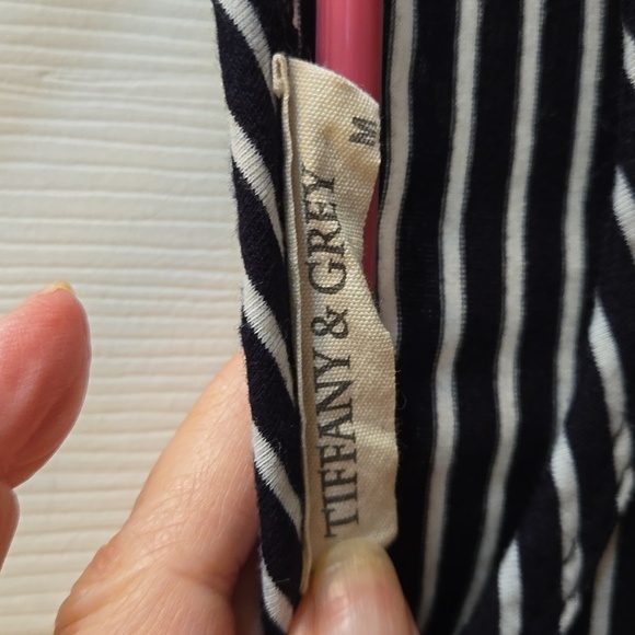Tiffany & Grey Short Sleeve Striped Dress - Picture 3 of 4